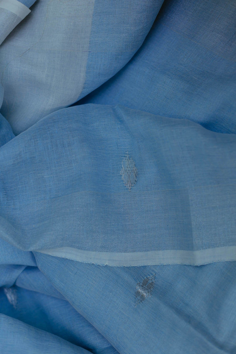 traditional pure linen handloom saree